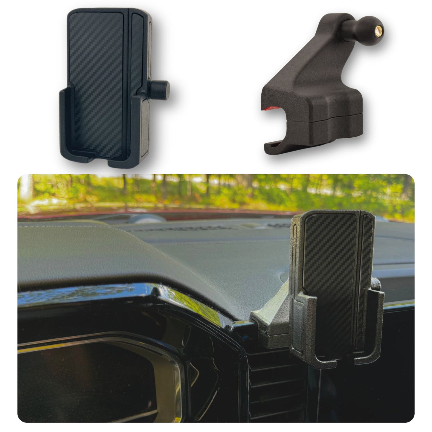 Phone Holder for Chevrolet Silverado, GMC Sierra 1500 (2022-2025) / Silverado HD, GMC Sierra HD (2024-2025)