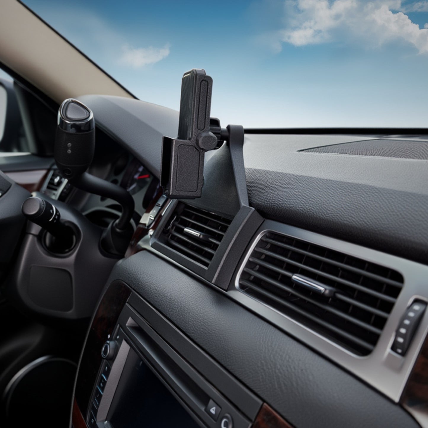 Phone Holder for Chevy Avalanche, Silverado 1500/2500 / 3500, Suburban, Tahoe, GMC Sierra 1500/2500 / 3500, Yukon. 2007-2014, LTZ / Denali Trim Levels ONLY