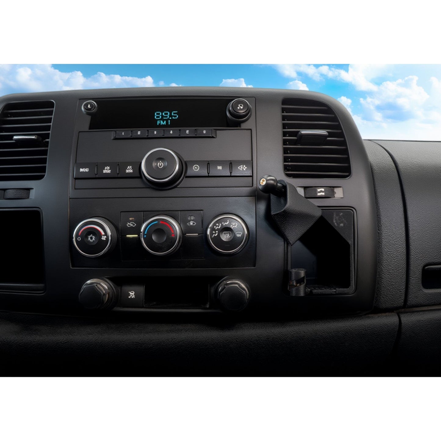 Phone Holder for Chevy Avalanche, Silverado WT/LT/LS 1500/2500 / 3500, GMC Sierra 1500/2500 / 3500. 2007-2014, Custom Mount for Chevrolet Truck, SUV (WT/LT/LTS)