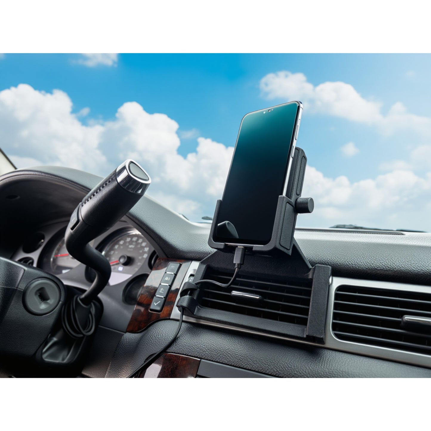 Phone Holder for Chevy Avalanche, Silverado 1500/2500 / 3500, Suburban, Tahoe, GMC Sierra 1500/2500 / 3500, Yukon. 2007-2014, LTZ / Denali Trim Levels ONLY