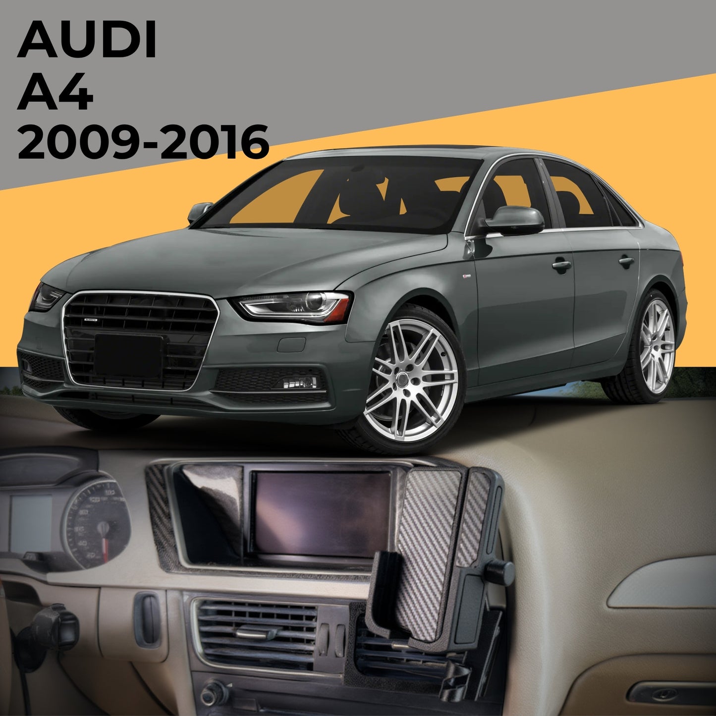 Phone Holder for Audi A4 2009-2014 Model Years (B8)