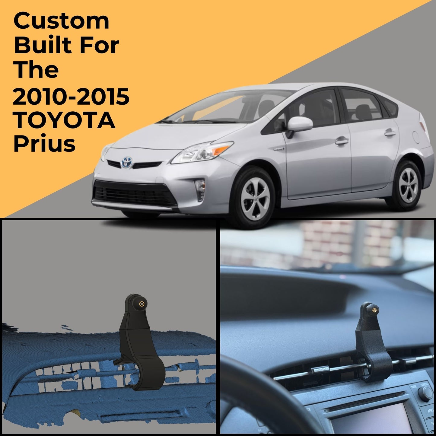Phone Holder for Toyota Prius 2010-2015