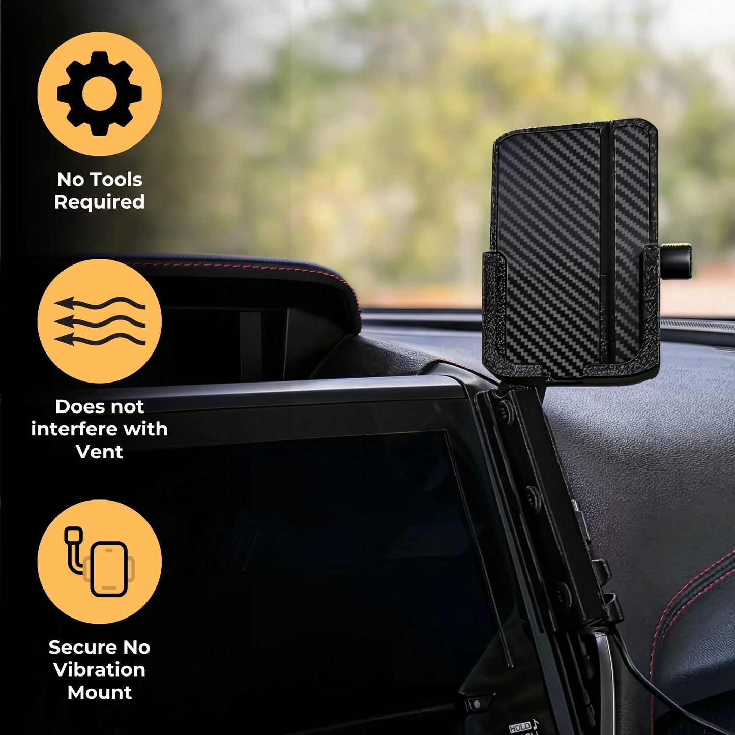 Phone Mount for Subaru Crosstrek (2018-2023), Forester (2019-2024) & Impreza (2017-2023) - Custom Dashboard Cell Phone Holder, No-Drill Air Vent Surround Bracket, Anti-Wobble