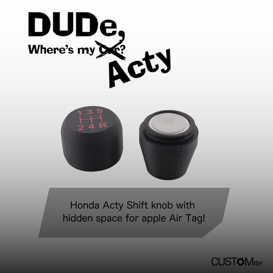 Shift knob with Hidden Space for Apple Air Tag for the Honda Acty