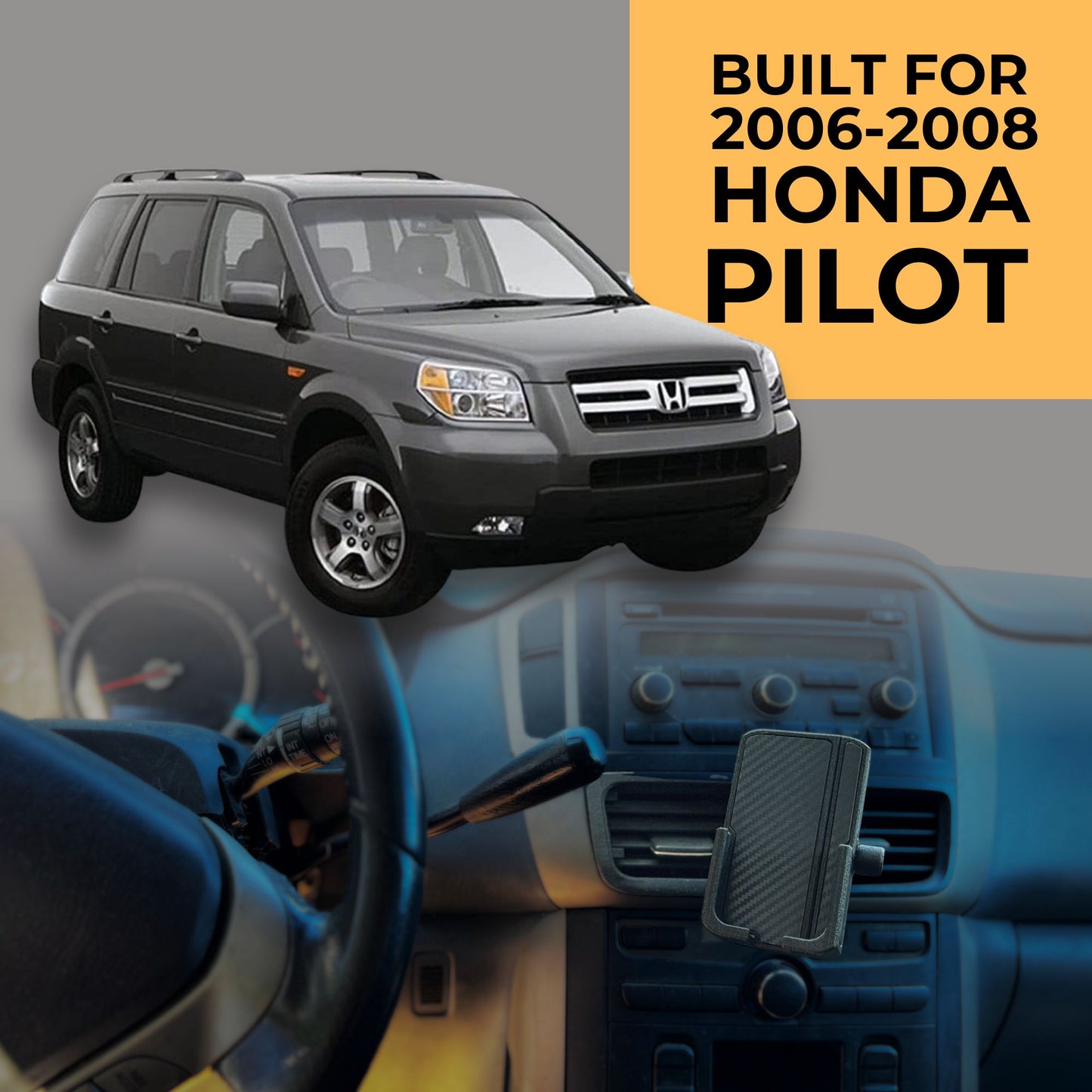 Phone Holder for Honda Pilot 2006-2008 Model Years Custom Fit