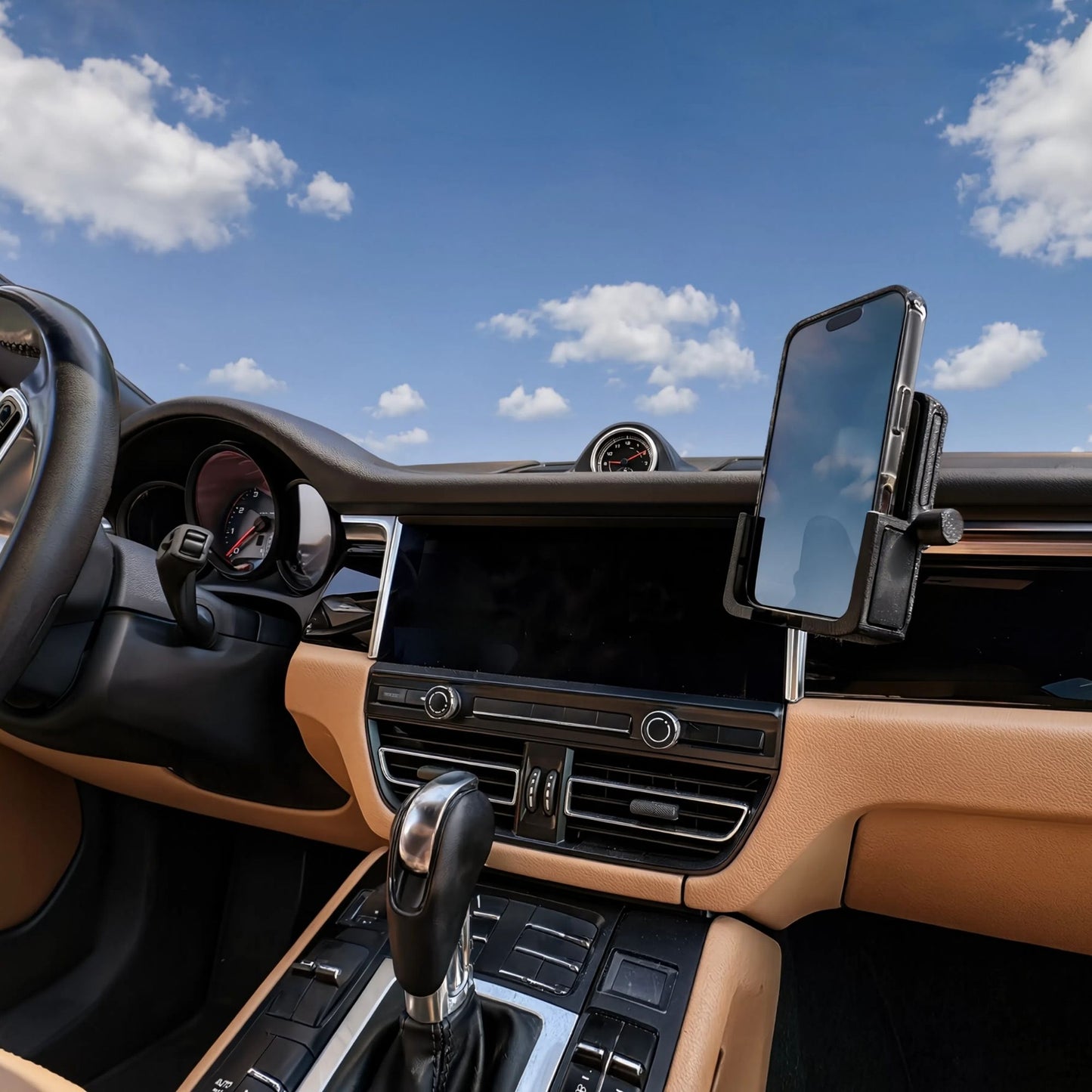 Phone Mount Holder Custom Fit for Porsche Macan 2014-2026 (Gas Models Only)