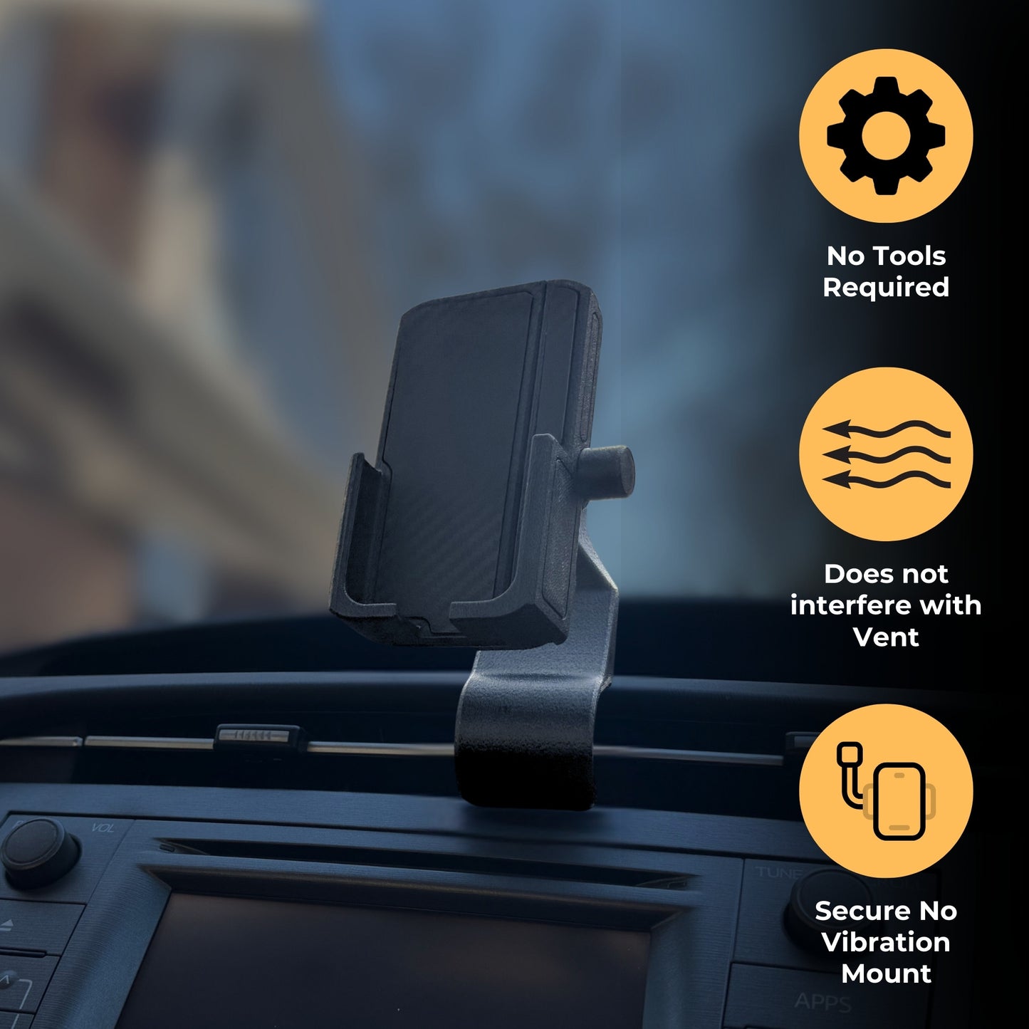 Phone Holder for Toyota Prius 2010-2015