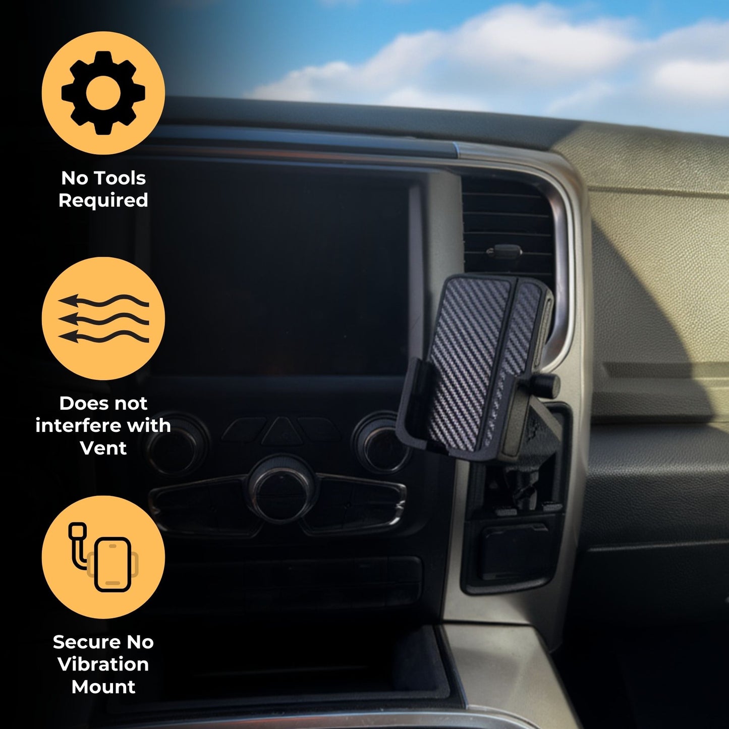 Phone Holder for Ram 2012-2018 Model Years